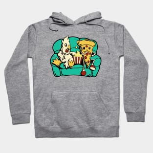 Chicken and pizza eat popcorn Hoodie